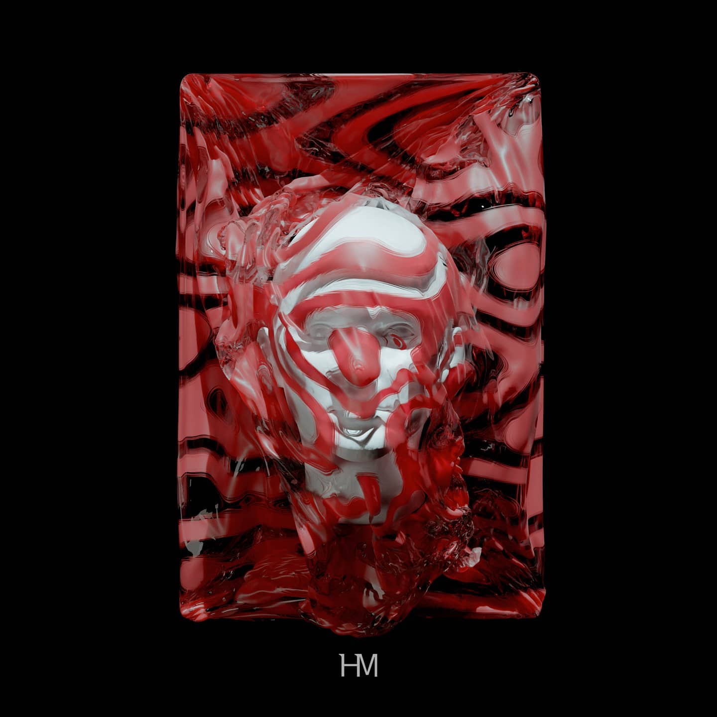 The Submerged Encasement with fluid crimson waves